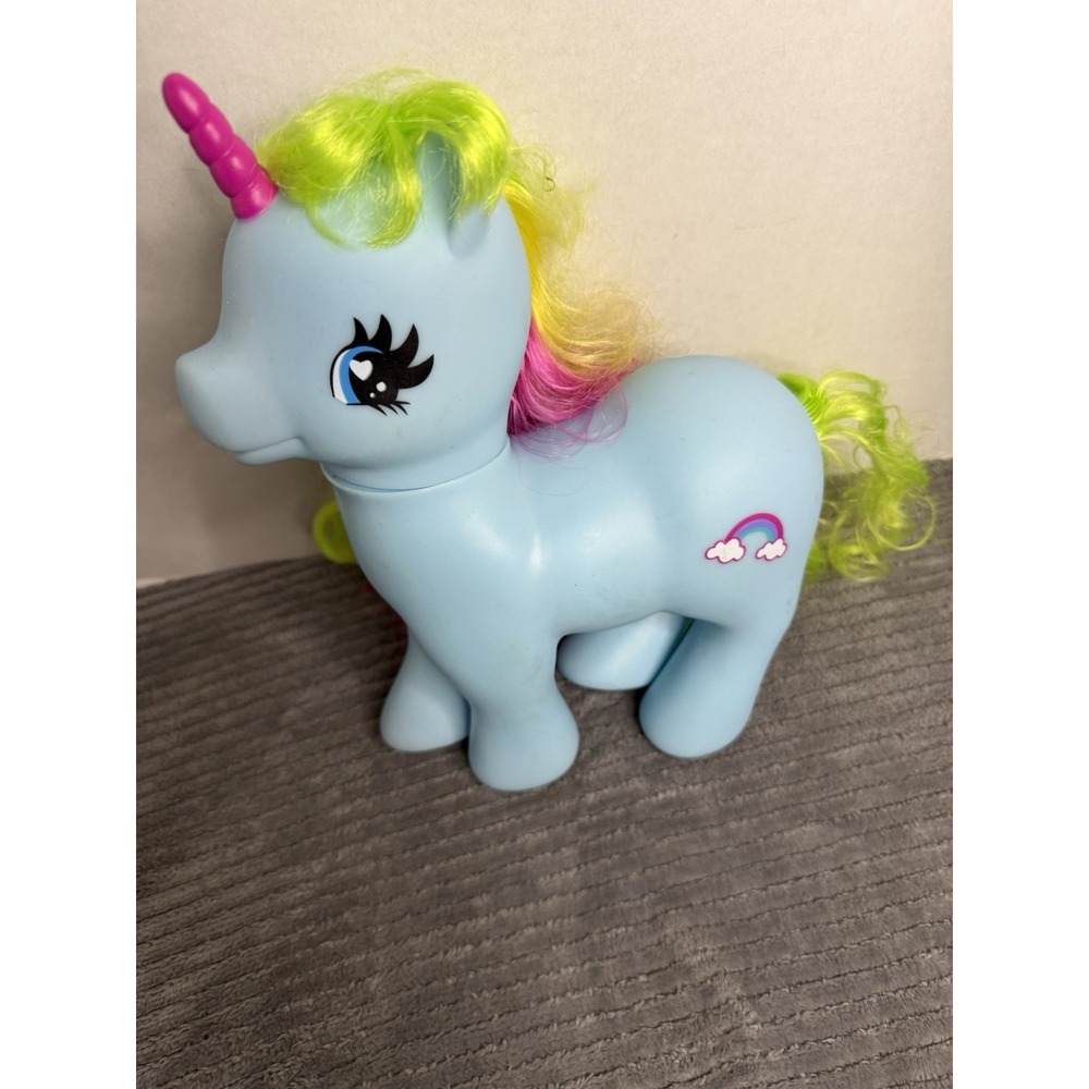 GI GO Wonder Pony Blue Unicorn Jumbo 9 Inch Rainbow